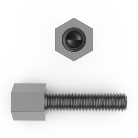 RAF Jack Screw Standoff, M3-0.5 Thrd Sz, 10 mm L, Steel Unfinished M3215-3005-3005-28